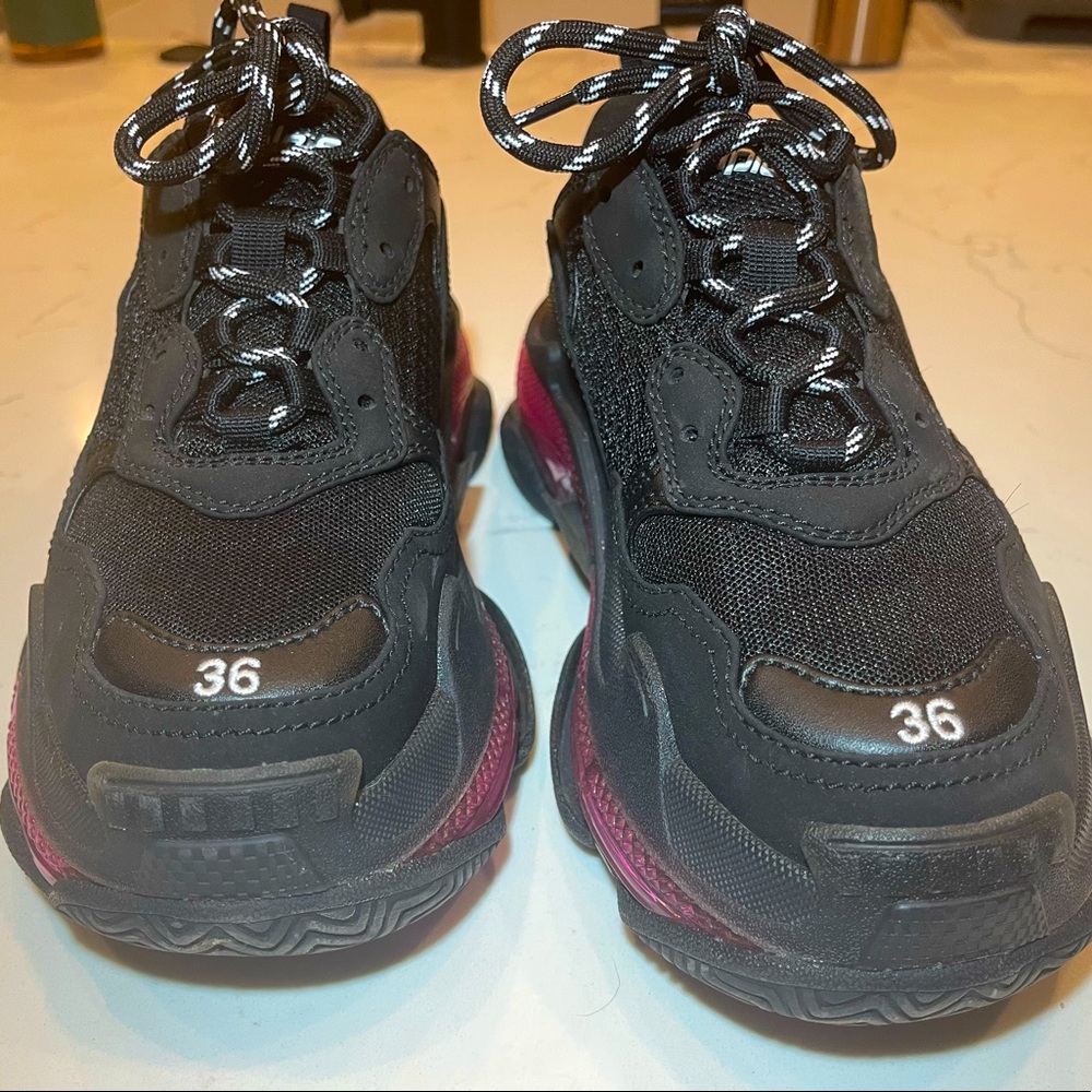 Balenciaga Triple S in Black and Pink